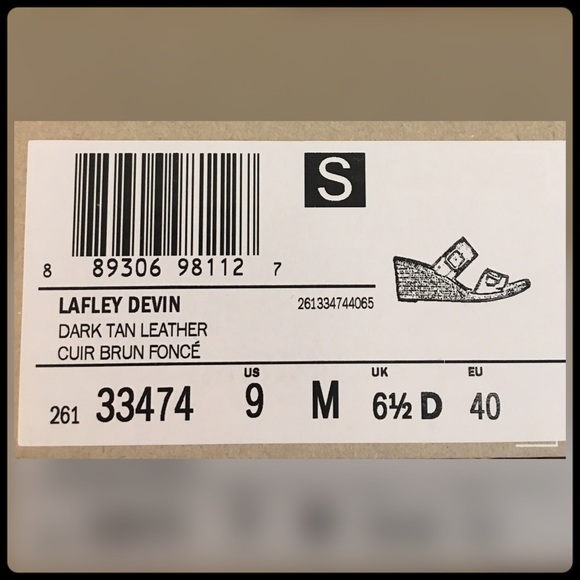 🌸DONATED🌸NWT Clarks Dark Tan Leather Sandals - Picture 4 of 6